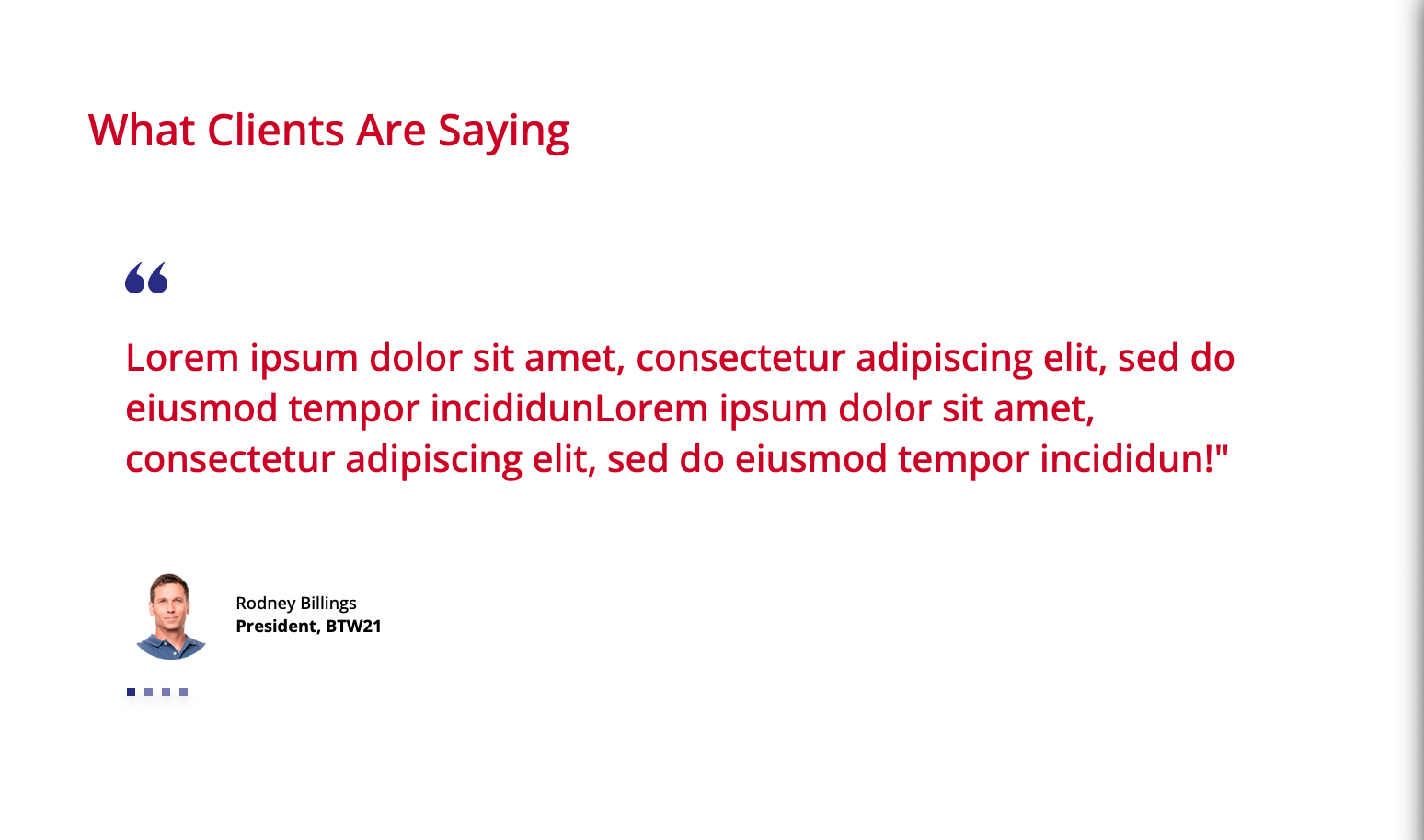 Testimonial Variation 1